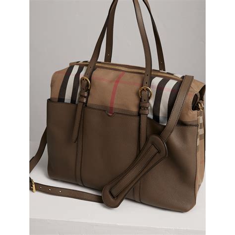 burberry leather changing bag